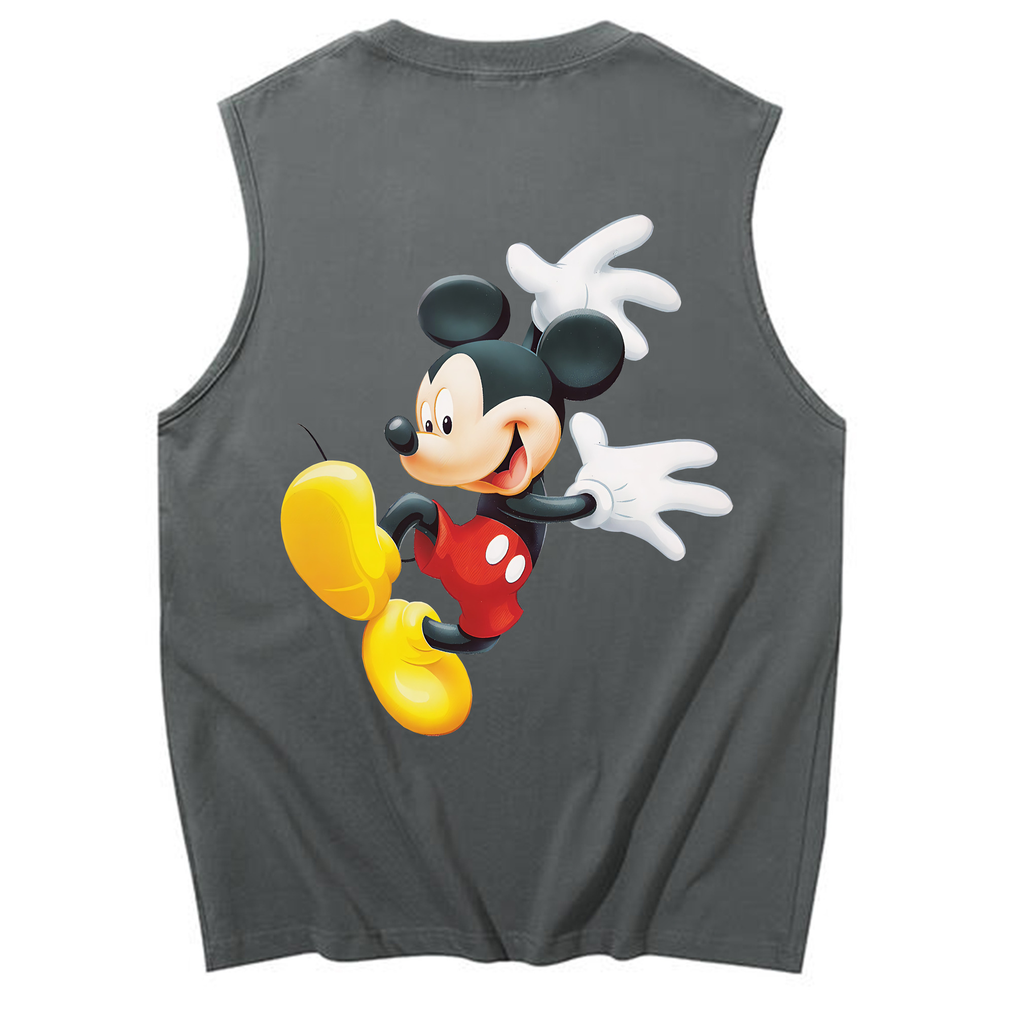 ミッキーマウス Mickey Mouse コットン100％タンクトップ（背面プリント）